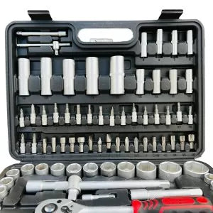 Куфар с инструменти Stahl mayer 108 части + Подарък – USB Фенер