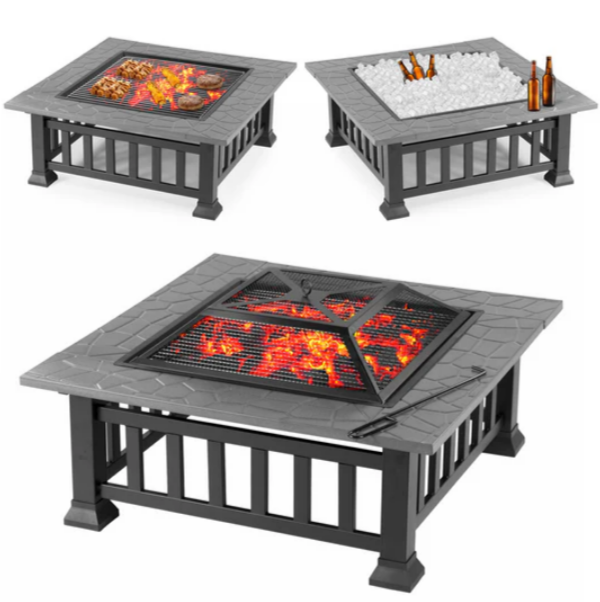 Нова 3в1 маса ‘Fire Pit’ – барбекю – BBQ, камина, ледарка