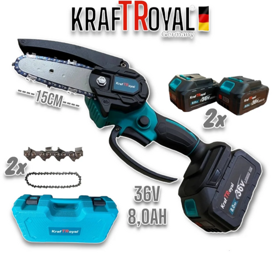 Акумулаторен Трион за Клони, 15 см шина, KRAFTROYAL