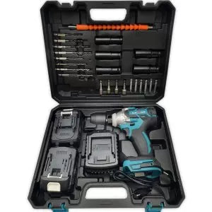 Безчетков акумулаторен ударен гайковерт-винтоверт KraftRoyal 36V 8Ah 850 N/m. с 25 части в куфар